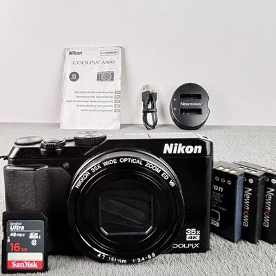 Nikon COOLPIX A900 - 20,3MP 70x Optical Zoom 4K Wifi Digital Compact Camera Set - Bild 1 von 4
