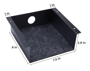Terrassenunter Schreibtisch Aufbewahrungsregal, Stahl unter Schreibtisch Tablett montierbar Anbauregal - Bild 1 von 8