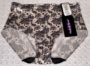 Naomi Nicole Ditsy Lace Waistline Champagne Black Medium Control Slip Damen S L - Bild 1 von 4