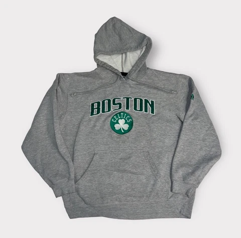 Adidas Boston Celtics Hoodie Sweatshirt Adult Medium Gray Pullover NBA Cover