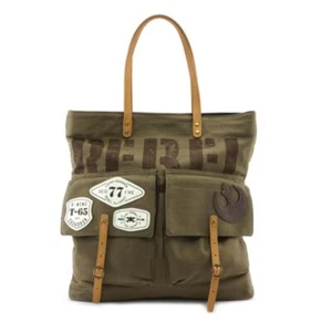 Loungefly Star Wars Disney Rebel Canvas Tote Bag - Olive Green - Picture 1 of 8