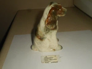 Figura de perro de porcelana pintada a mano COCKER SPANIEL 1940 sello de trébol de Japón de colección - Imagen 1 de 12
