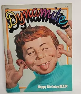 Dynamite Magazine No 47 Alfred E Neuman MAD 6 Uncut Topps Baseball Cards - Picture 1 of 6