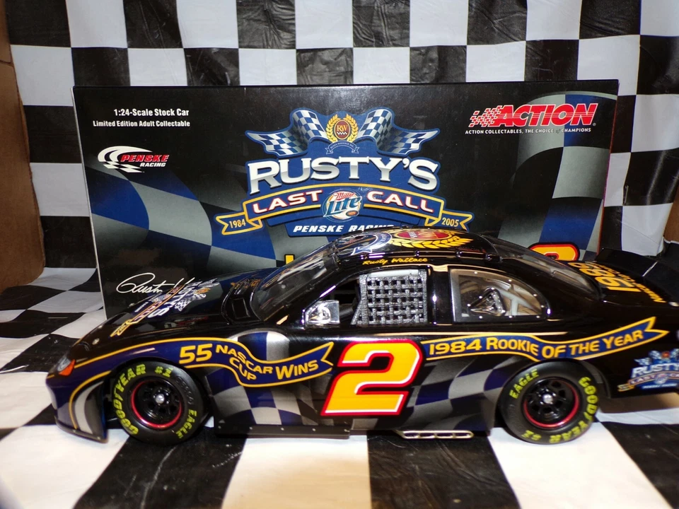 2004 Rusty Wallace #2 Action 1 24 Announcement Car Signed Intrepid Preowned