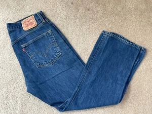 VINTAGE LEVIS 501 JEANS 36x30 DARK BLUE WPL-423 HAITI - Picture 1 of 16