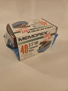 Memorex PC Formatted 3.5" HD 1.44MB Computer Diskettes Rainbow 40 Pack File Box - Picture 1 of 6