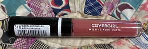 1X COVERGIRL Melting Pout Matte Liquid Lipstick 310 Coral Chronicles 0.11 oz - Picture 1 of 3