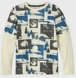 Art Class - Boy's Long Sleeve T-Shirt - Nature Pattern - Size Medium (8/10) - Picture 1 of 3