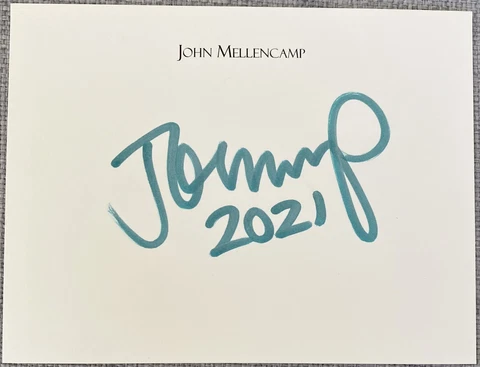 John Mellencamp Signed Personal Stationary - RARE Cover