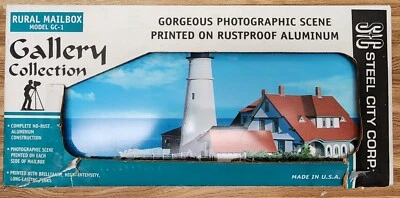 Vtg Rural Mailbox Steel City Corp U.S. Mail Lighthouse Rare Model GC-1  NOS - Image 1 of 4