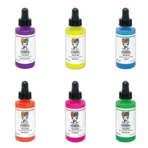 Dina Wakley MEdia GLOSS - Glossy Acrylic Medium Bundle - 6 Colours - Mixed Media - Imagen 1 de 2