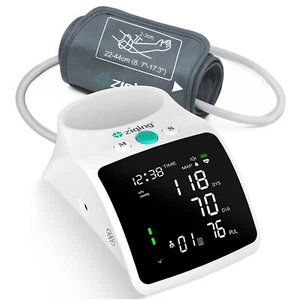 Rechargeable Blood Pressure Monitor Upper Arm L Cuff LED Backlit Carrying Case - Picture 1 of 7