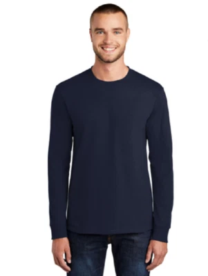 Port and Company 4X Tee Shirt  Ring Spun Cotton L/S Crew Neck - Image 1 of 3