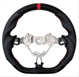 REVESOL Hydro-Dip Carbon Fiber Black Steering Wheel for 17-25 TOYOTA 86 GR86 BRZ - Picture 1 of 6