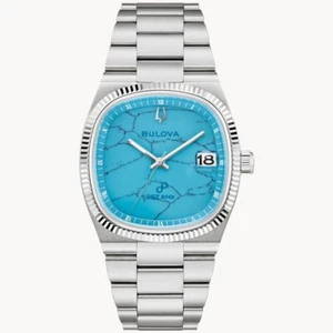 Bulova 96B455 Super Seville-Silver Accents Quartz Sapphire Blue Stainless Steel - Bild 1 von 5