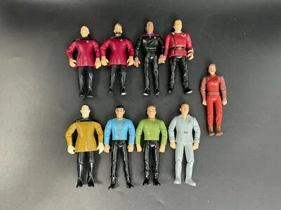 Lote de 9 figuras de acción Playmates de Star Trek The Next Generation vintage de los 90 Foto 1 de 4