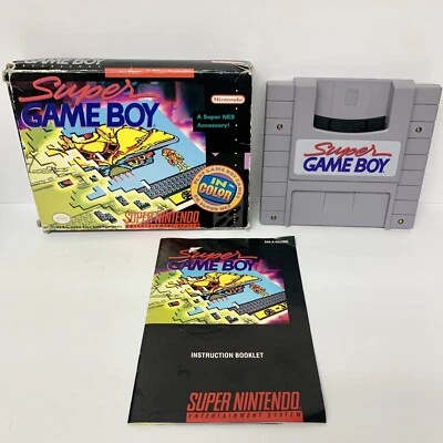 Sistema de entretenimento Super GameBoy Super Nintendo SNES 1994 CIB completo na caixa - Imagem 1 de 4