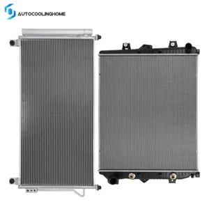 Cooling Radiator And A/C Condenser For 2015-2016 GMC Sierra 2500 3500 HD 6.6L V8 - Picture 1 of 11