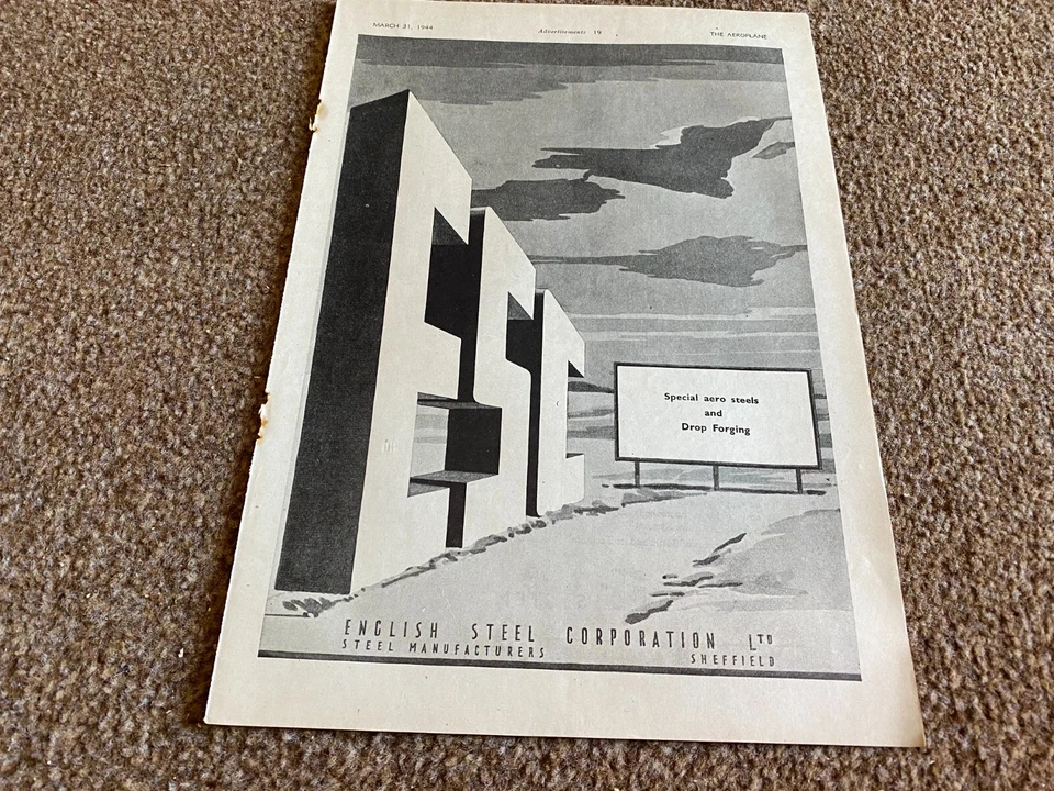 FABK2 ADVERT 11X8 ENGLISH STEEL CORPORATION LTD SHEFFIELD - Image 1 of 1