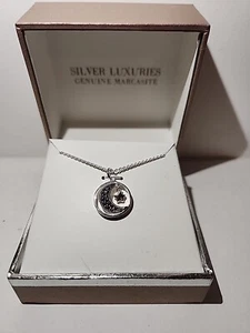 Silver Luxuries Love You To The Moon necklace - Picture 1 of 2