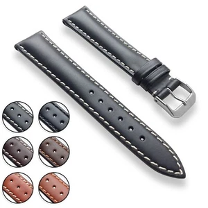 Original russisches Juchten Leder Uhrenarmband - gepolstert - 18 19 20 22 mm - Bild 1 von 26