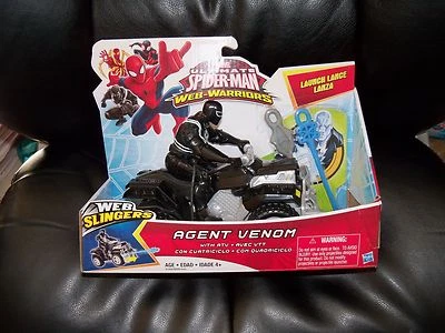 Nueva Figura Marvel Ultimate Spider-Man Web Warriors Agente Veneno con Cuadrador Foto 1 de 3