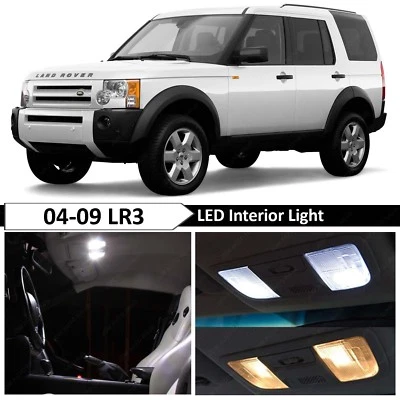 Paquete de 14 luces LED interiores blancas para Land Rover LR3 Discovery 3 2004-2009 Foto 1 de 4