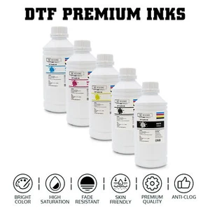 PREMIUM Direct to Film Transfer Pigment Ink T-Shirt Printing DTF CMYKW - UK - Picture 1 of 10