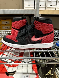 Nike Air Jordan 1 Retro High OG FlyKnit GS 'Bred' 919702-001 Youth Size 5Y - Picture 1 of 12