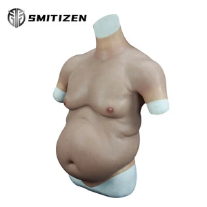Smitzen Silikon gefälschter Bier Bauch Anzug realistische menschliche Haut Halloween Kostüm - Bild 1 von 17