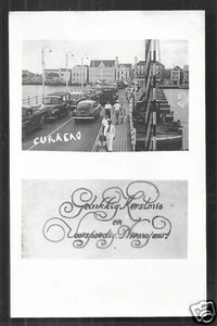 Curacao rppc Emma Bridge Cars Netherlands Antilles 50s Christmas New Year - Picture 1 of 1