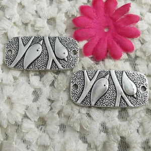 Envío Gratis 22 Piezas Conectores Pájaros Plata Antigua 38X19MM H-2395 - Imagen 1 de 4