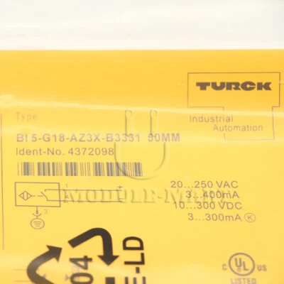 NEW TURCK BI 5-G18-AZ3X-B3331 20-250VAC sealed package 1PCS - Image 1 of 3
