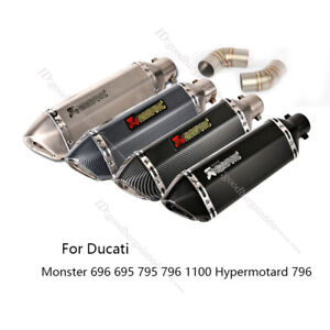 For Ducati Monster 696 1100 51mm Muffler Motorcycle Exhaust Pipe Hypermotard 796
