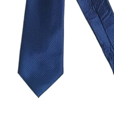 Jones New York Signature Tie Men’s 59.5” Solid Navy Woven Polyester Classic New - Image 1 of 4