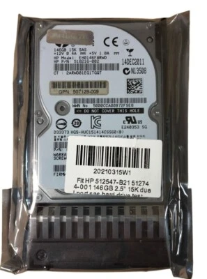 Fit 512547-B21 512744-001 146GB 2.5" 15K dual port sas hard drive test - Image 1 of 4