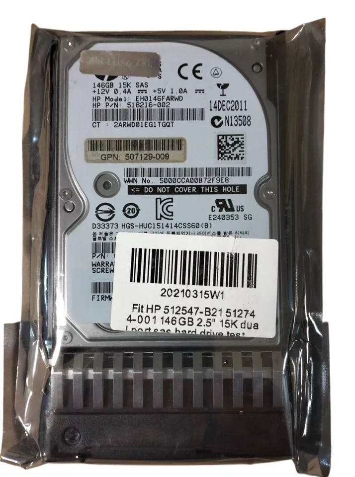Fit 512547-B21 512744-001 146GB 2.5" 15K dual port sas hard drive test - Image 1 of 4