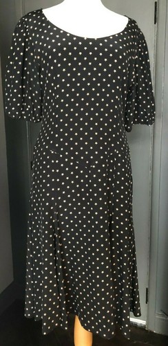 STUNNING LOVE MOSCHINO ABITO MIDI NERO ORO STAMPA STELLE UK 12 PREZZO AL PUBBLICO £ 302