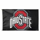 OHIO STATE BUCKEYES BLACK DELUXE 3'X5' HOUSE FLAG WALL BANNER NCAA LICENSED