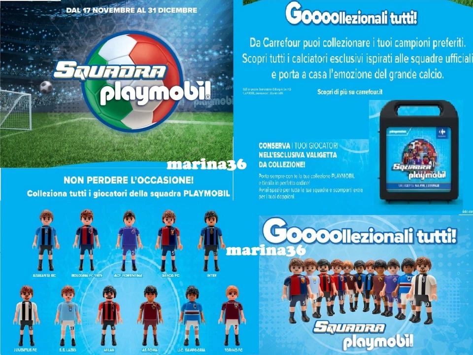 CARREFOUR SQUADRA PLAYMOBIL CALCIATORI VALIGETTA GOOOOLLEZIONALI TUTTI CALCIO - Image 1 of 4