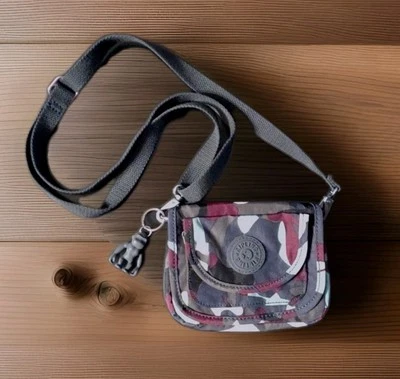 Mini Bandolera/Bolso de Hombro Kipling Estampado Camuflado Genial Foto 1 de 4