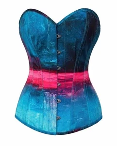 "Corsé Story Stormy Night azul y rosa sobre busto talla 30"" nuevo con etiquetas" - Imagen 1 de 7