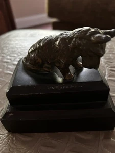 Unusual scottish terrier cast iron bookends vintage - Picture 1 of 6
