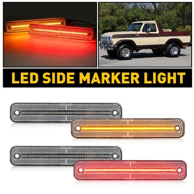 4x Marcador de luz lateral LED para camioneta Econoline Ford E-F100 F150 F250 F350 1975-83 Foto 1 de 4