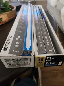 6 Feit Electric 13W 21" T5 G5 Type A  LED Tube Light Bulb Daylight Deluxe 6500k - Picture 1 of 6