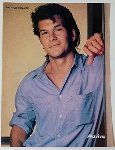 Póster de doble cara de revista griega Patrick Swayze / Bros - años 80 - Imagen 1 de 2
