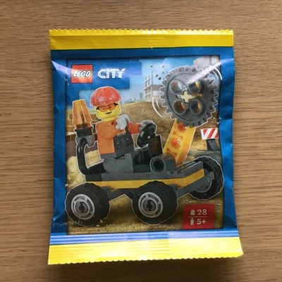 LEGO City Construction Worker with Rotary Cutter 952502 Pack SEALED - Image 1 of 3