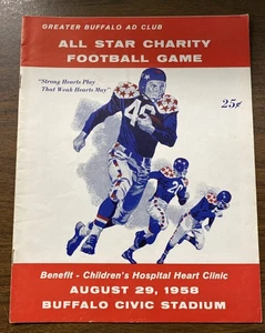 RARE 1958 Buffalo Civic Stadium Football Program All Star High School Game - Picture 1 of 4