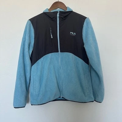 Chaqueta deportiva Fila con cremallera completa azul gris polar para mujer talla XL atlética Foto 1 de 4