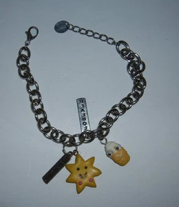 Claires klobiges silberfarbenes Bettelarmband Eiscreme Sonne für immer 8 Zoll Y2K - Bild 1 von 3